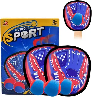 캐치볼 실내 소프트볼 야구 세트 벨크로 테이프 어린이용