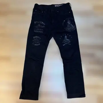 HYSTERIC 블랙 스키니 데님 W32