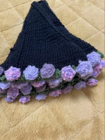 핸드메이드 플라워 담요입니다.