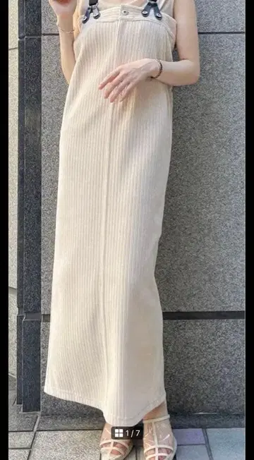 COCO DEAL 코코딜 스트라이프 벨로아 사크 원피스 사이즈 2