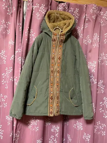 TITICACA 후드 부착 올리브 그린 자켓 L