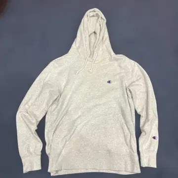 Champion 그레이 후드 부착 후드티 M