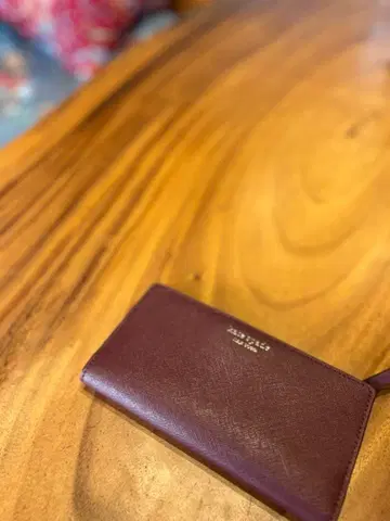 kate spade 접이식 지갑 와인 레드
