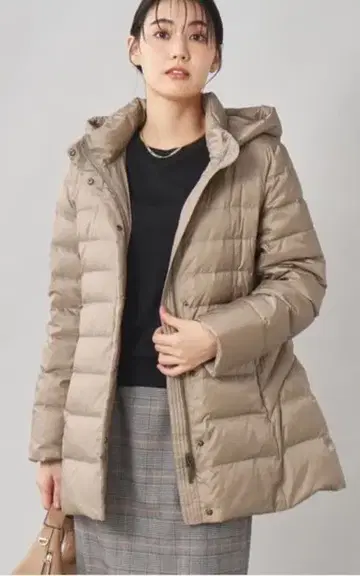 언타이틀 시레타프타 미디 기장 다운 코트 4 베이지