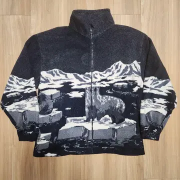 초레어 90s Vintage Mountain Ridge 폴러베어 올 패턴