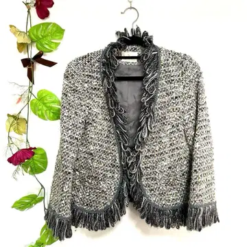 Grace Class 깔끔한 트위드 자켓 그레이