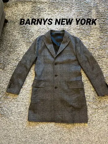 체크 무늬 체스터 코트 그레이 계열