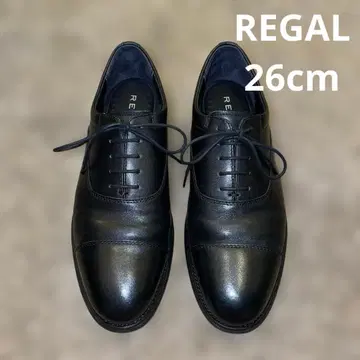 [새상품급] REGAL 스트레이트 팁 비즈니스 슈즈 26cm 블랙