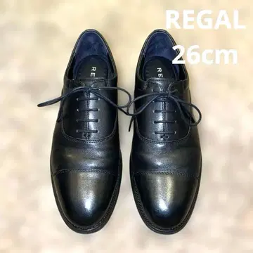 [새상품급] REGAL 스트레이트 팁 비즈니스 슈즈 26cm 블랙