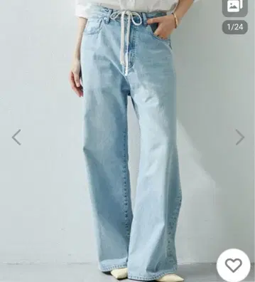 윔 가젯 드로스트 데님 새상품급 데님 드로 코드