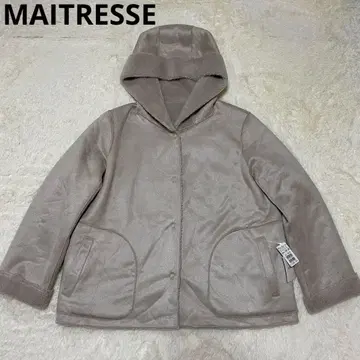 [ 새상품 미사용 ] 무스탕 코트 안쪽 보아 사양 베이지 야마다야