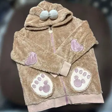 셰리메이 후드티 LL 귀달린 후드 핑크 베이지