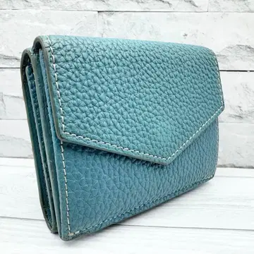 보나벤츄라 3단 폴더형 지갑 스몰 월렛 터콰이즈 블루