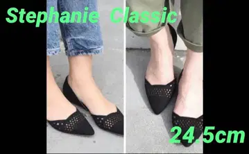 [ 새상품급 ] 스테파니 클래식 블랙 플랫슈즈 24.5cm