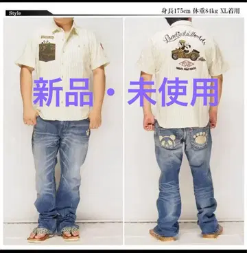 [ 미사용 ] PANDIESTA JAPAN 반팔 셔츠 S 사이즈 아이보리