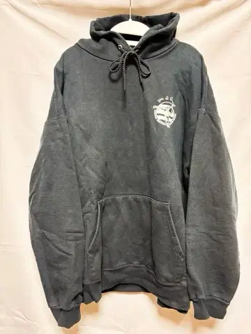 Hanes 후드티 구제 의류 백 프린트 블랙