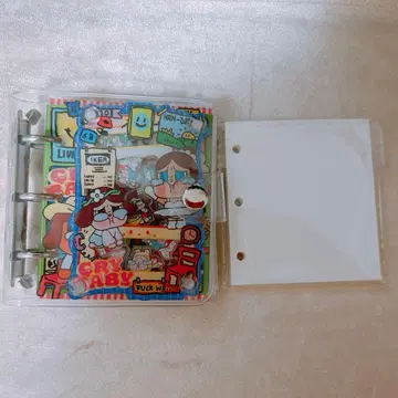 바스락 카드 케이스 cry baby A8 메모장 포함