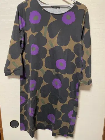 marimekko 꽃무늬 무릎 기장 원피스
