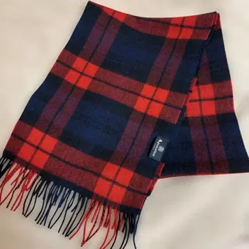 새상품급 아쿠아 스큐텀 캐시미어 100% 타탄 체크 머플러