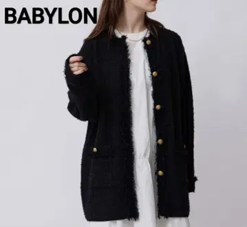 BABYLONE 바빌론 트위드 니트 자켓 가디건