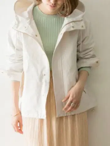 컨디션 최상 어반 리서치 그로그랭 나일론 후데트 후드티 라이트 베이지