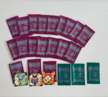 요괴워치 빵 시리즈 오미쿠지 씰 미개봉 19개 + 개봉 3개