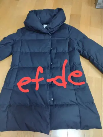 ef-de 후드 부착 네이비 다운 자켓