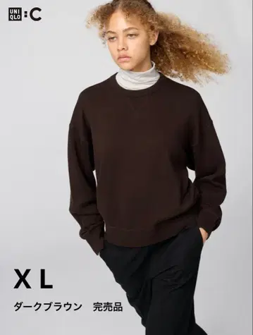 [ 다크 브라운 X L ] 스무스 코튼 크루넥 스웨터