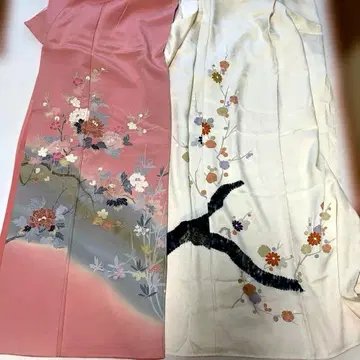 핑크 화이트 츠케사게 2장 세트 리메이크 소재, 연습용