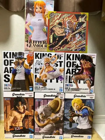 원피스 피규어 컬렉션 7세트 묶음 판매 덤 포스터 카드