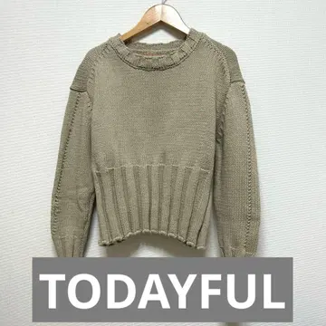 TODAYFUL 와이드 리브 숏 니트