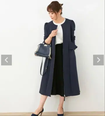 종이상자 니트 허리 페플럼 드레스 코트 Liala x PG