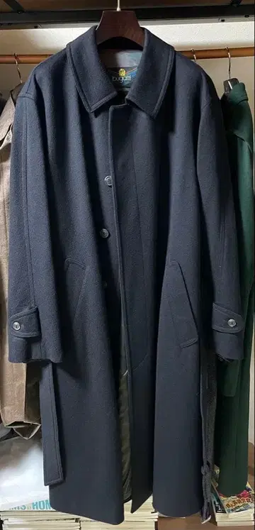 [ bugatti ] 네이비 벨티드 코트