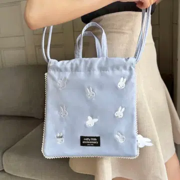 MIIA 미피 올 패턴 펄 복조리 백 블루