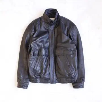 UARBAN CITY 스탠드 카라 가죽 자켓 L 충전솜 블랙