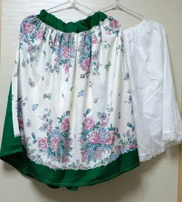 Physical drop 꽃무늬 스커트 페티코트 세트 피지컬 드롭