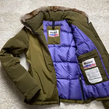 새상품급 BLAUER 브라워 다운 자켓 S 퍼 여성용 카키