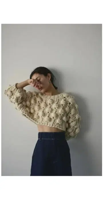 STYLEMIXER 스타일믹서 버블볼 핸드 니트 아이보리