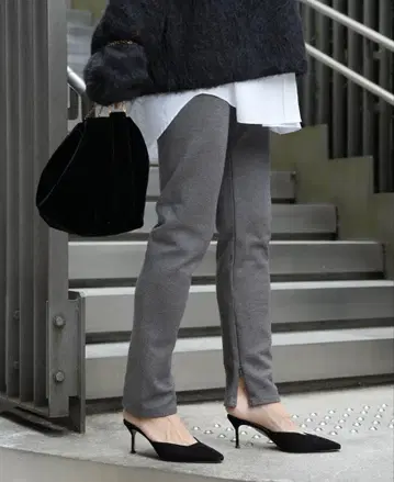 두지엠 클라세 WarmZip 레깅스 팬츠 그레이 34