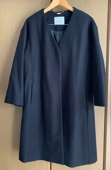 BAYFLOW 울리테크 오버 V넥 코트 블랙 베이플로우