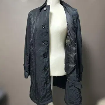 블랙 스텐카라 코트 나일론제