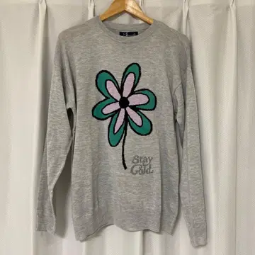 Staygold 그레이 꽃무늬 긴팔 니트 M