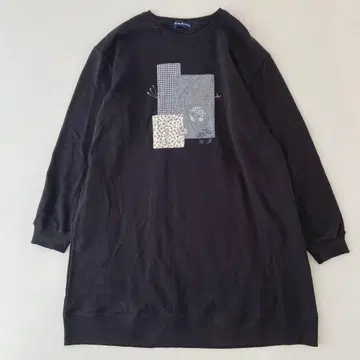 미사용 새상품급 드럭 스토어즈 긴팔 원피스 빅 사이즈 패치워크 루즈핏