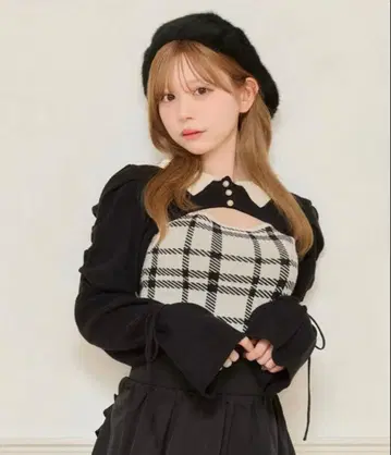 apres jour 아프레 주르 소매 리본 니트 앙상블