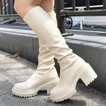 INGNI 플랫폼 스트레치 롱 부츠