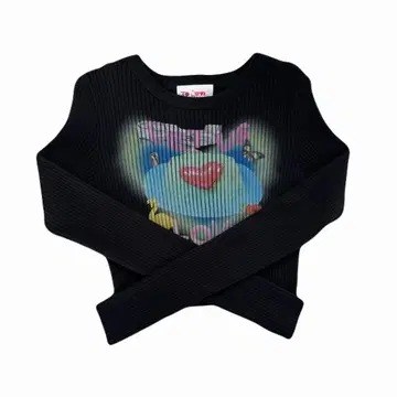 SLY x PEDRO NEKOI 블랙 크롭 스웨터