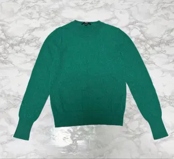 UNIQLO 캐시미어 100% 니트 스웨터 S 사이즈 긴팔 상의 그린