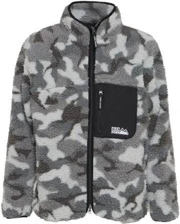 FIRST DOWN 카모 패턴 플리스 자켓