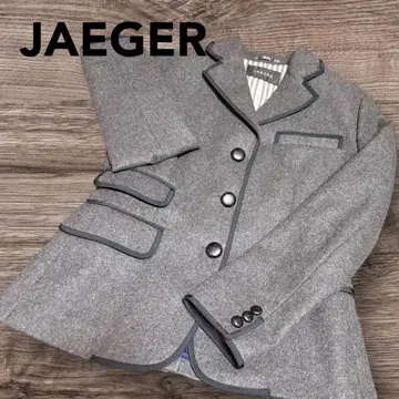 새상품급 JAEGER 그레이 테일러드 자켓 (양모 캐시미어) L