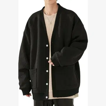 [67] 미사용 새상품 오버 사이즈 블랙 가디건